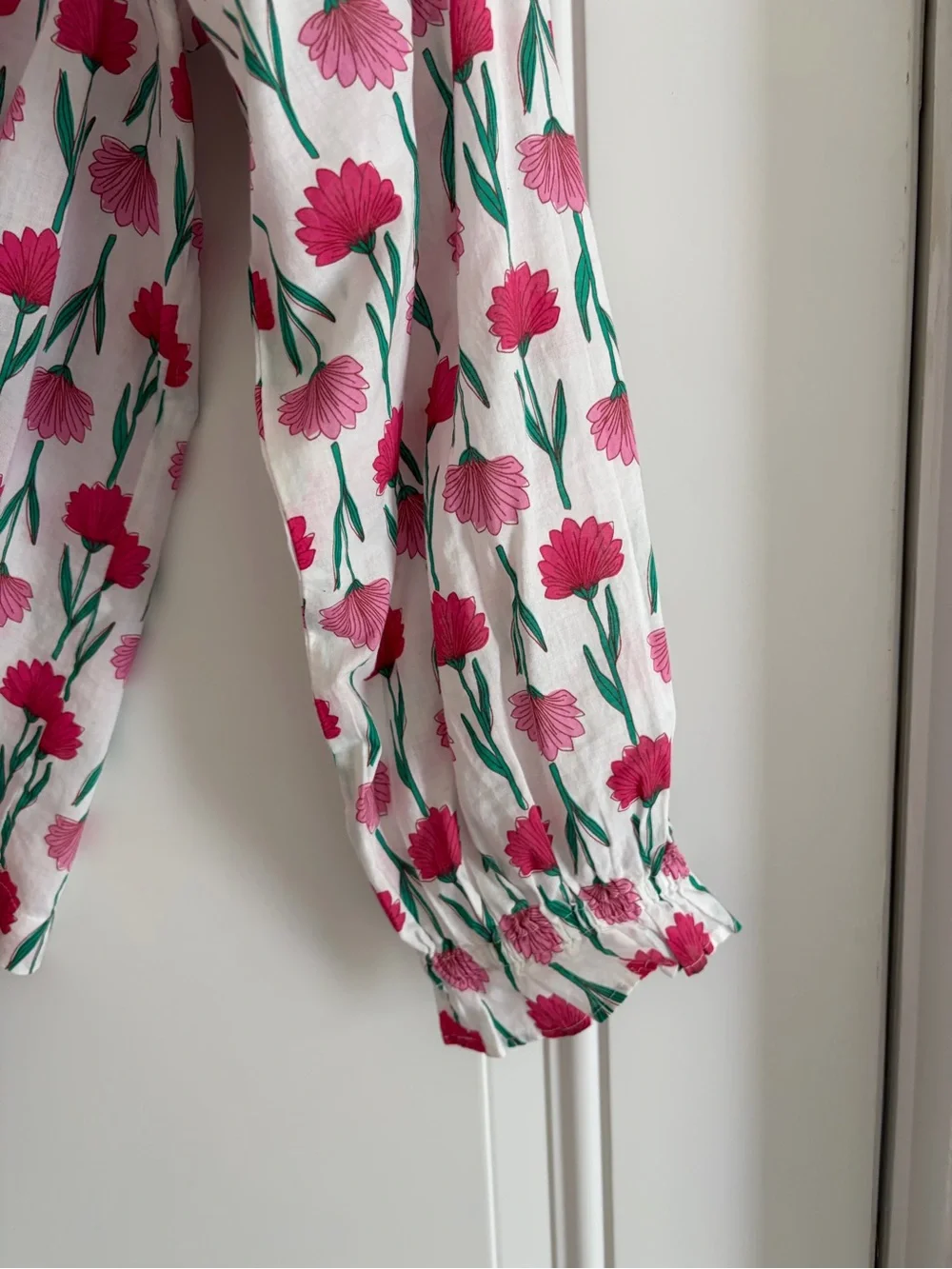 J. Crew Factory blouse with Pink Floral Print - Picture 3 of 6